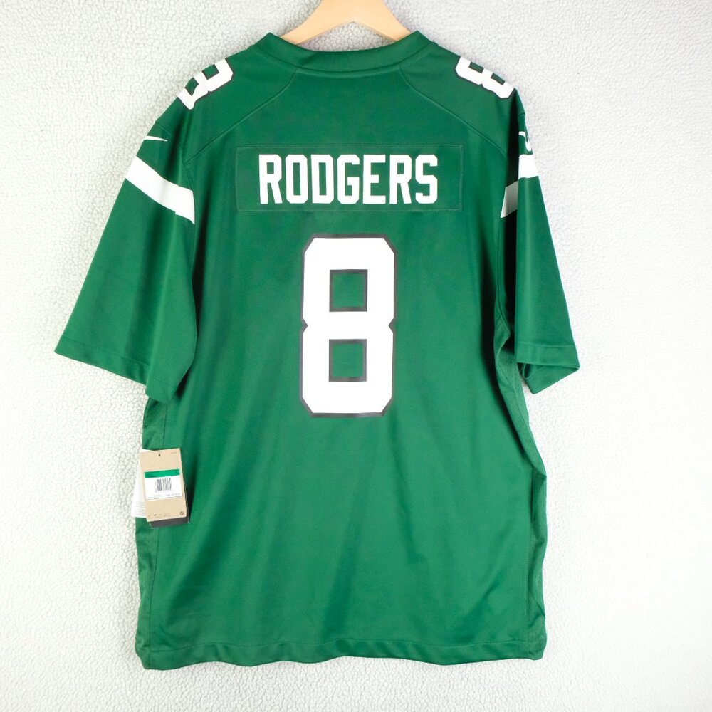 New York Jets Rogers 8 Jersey Mens Extra Large Loose Fit Green Nike NFLPA - Picture 4 of 10